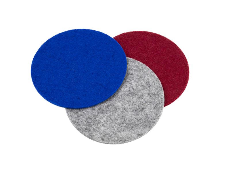 Filz Bierdeckel in 3 verschiedenen Farben