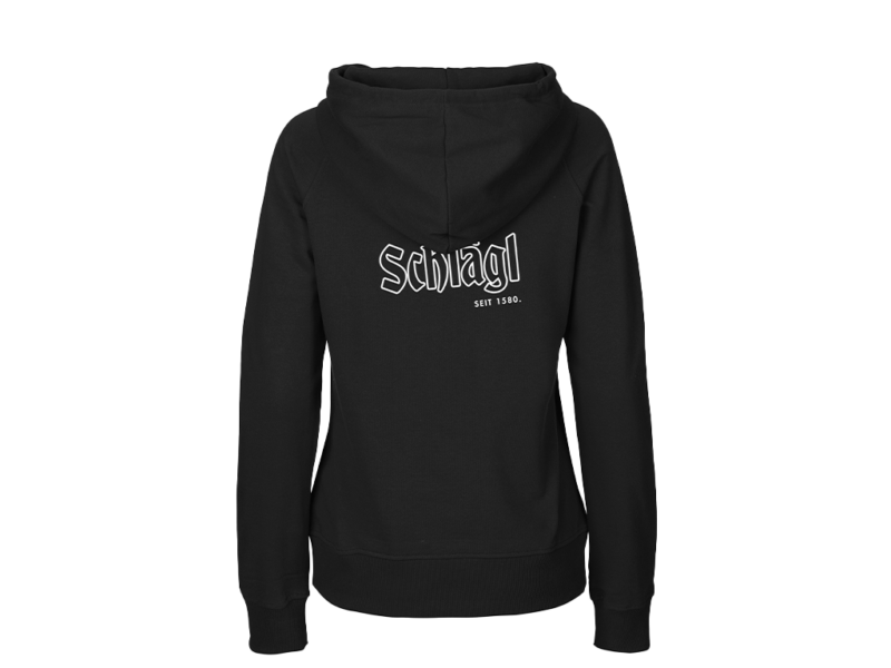 Damen Hoodie in schwarz - Rückenprint