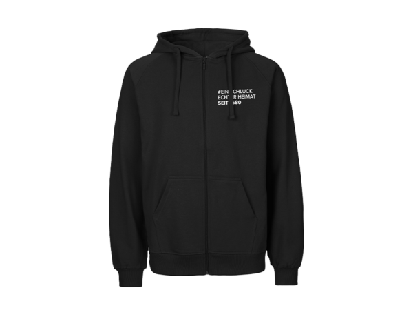 Herren Zip-Hoodie in schwarz