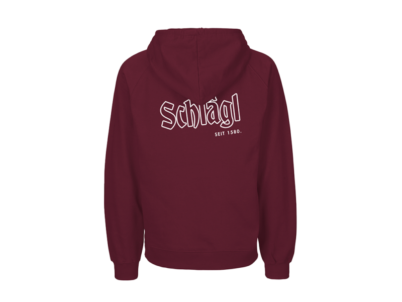Herren Hoodie in Bordeaux - Rückenprint