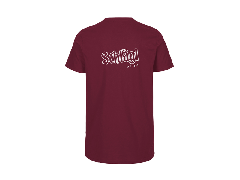 Herren Shirt in bordeaux - Rückenprint