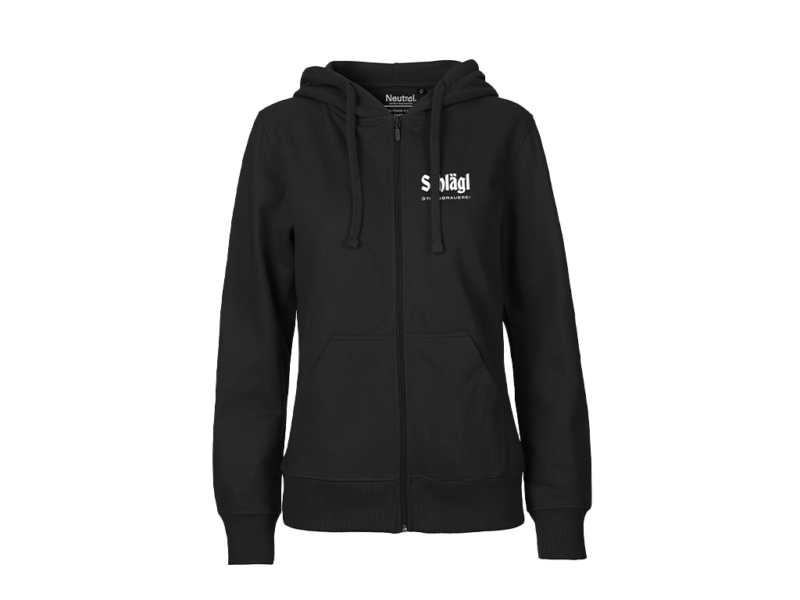 Damen Zip-Hoodie in schwarz