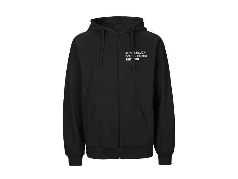 Herren Zip-Hoodie in schwarz