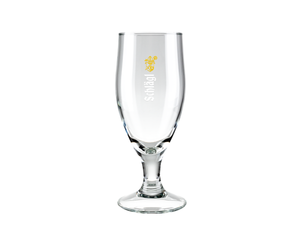 Glas - Aviero modern, formschön und mit dem Schlägl Schriftzug veredelt.