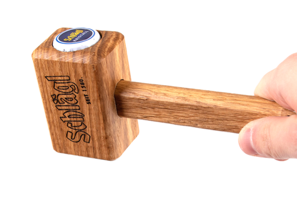 Bieröffner - Hammer aus Holz