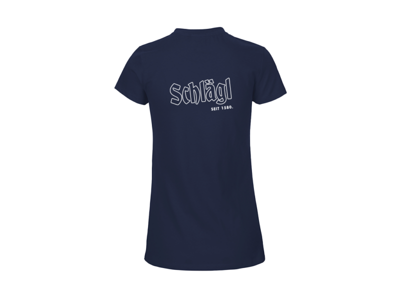 Damen Shirt in navy - Rückenprint