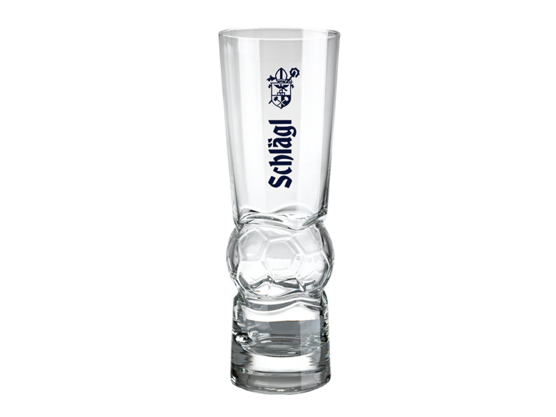 Glas - Brazil mit Fußballdetail modern, formschön und mit dem Schlägl Schriftzug veredelt.
